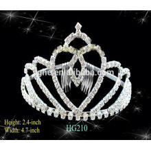 Boa fábrica de reputação diretamente casamento bridal pente tiara rhinestone crystal crown